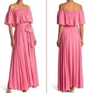 NWT Meghan LA Morning Glory Off--the-shoulder Maxi Dress | XL